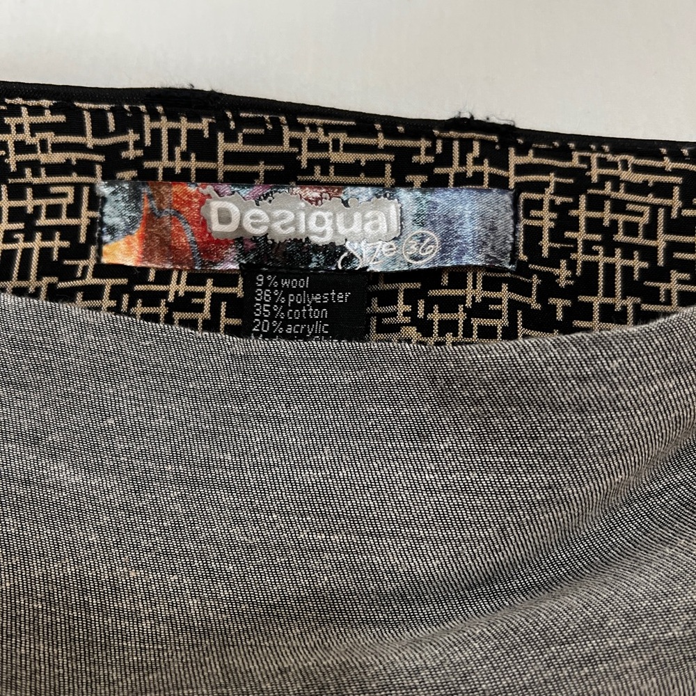 Desigual Cityscape Mini Skirt - Black & Gray - Picture 3 of 3